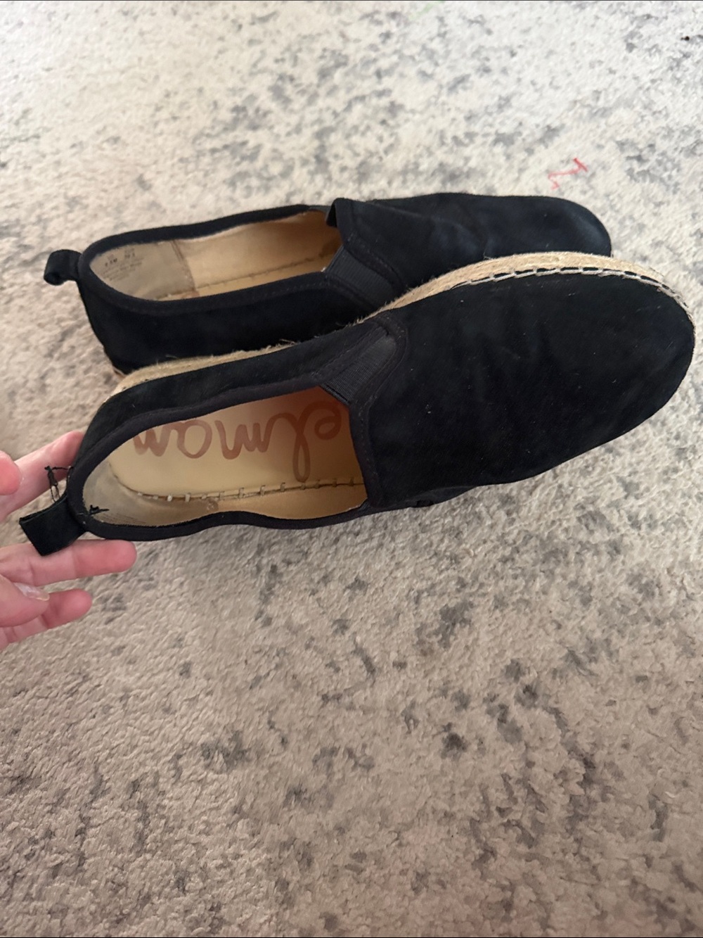 Sam Edelman Black Slip-On Espadrilles